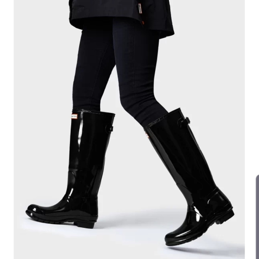Hunter original tall gloss adjustable rain boot